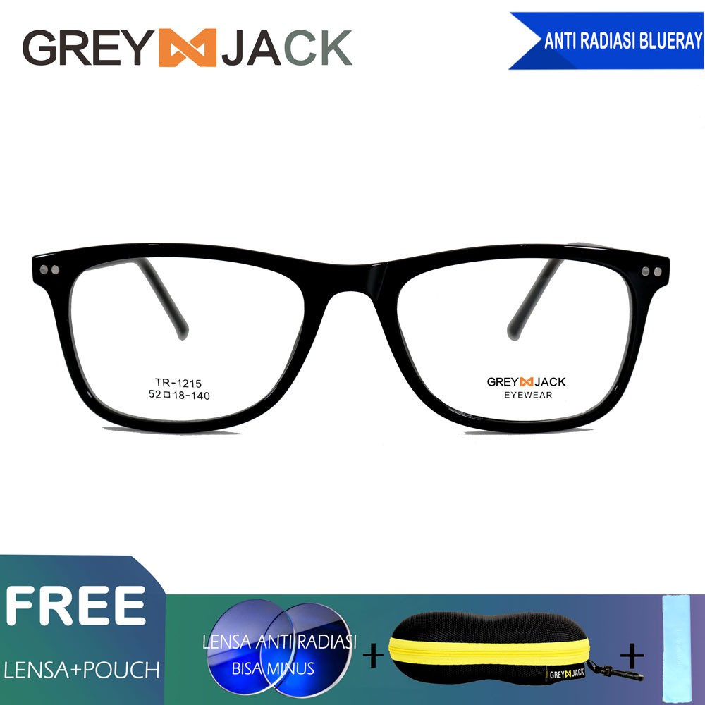 

Grey Jack Frame Kacamata anti radiasi Blue Ray/ Pria Wanita 1215