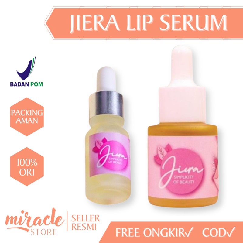 READY! JIERA NATURAL LIP SERUM 10ML DAN 20ML LIP OIL SERUM BY JIERA