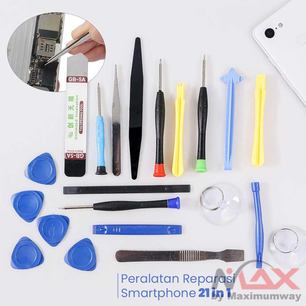 Tools bongkar HP set obeng service reparasi ganti bateri lengkap service android Peralatan Reparasi Smartphone 21 in 1 Repair Tools Set obeng teknisi lengkap bongkar HP android Ipad Tablet Bongkar casing laptop service notebook pad