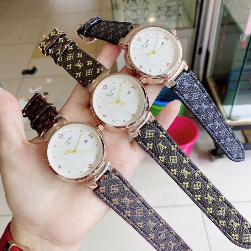 JAM TANGAN FASHION WANITA LVI LV MOZAIK FREE BOX DIAMETER 3,8 CM JAM TANGAN CEWEK
