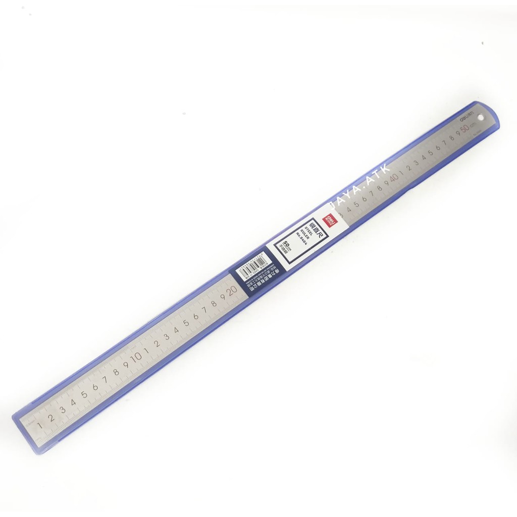 PENGGARIS BESI 50 CM MISTAR 50CM BESI STAINLESS TEBAL DELI 8464 STEEL RULER GARISAN BESI