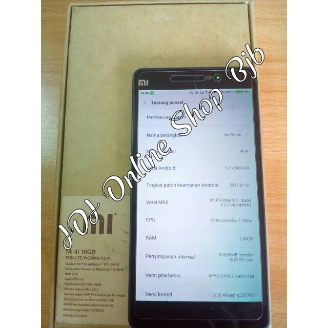 xiaomi second/bekas mi 4i 2/16 gb 4G LTE eks. grns resmi TAM