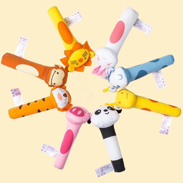 Mainan Rattle BONEKA ANIMAL PLUSHIE DOLL BUNYI bahan LEMBUT