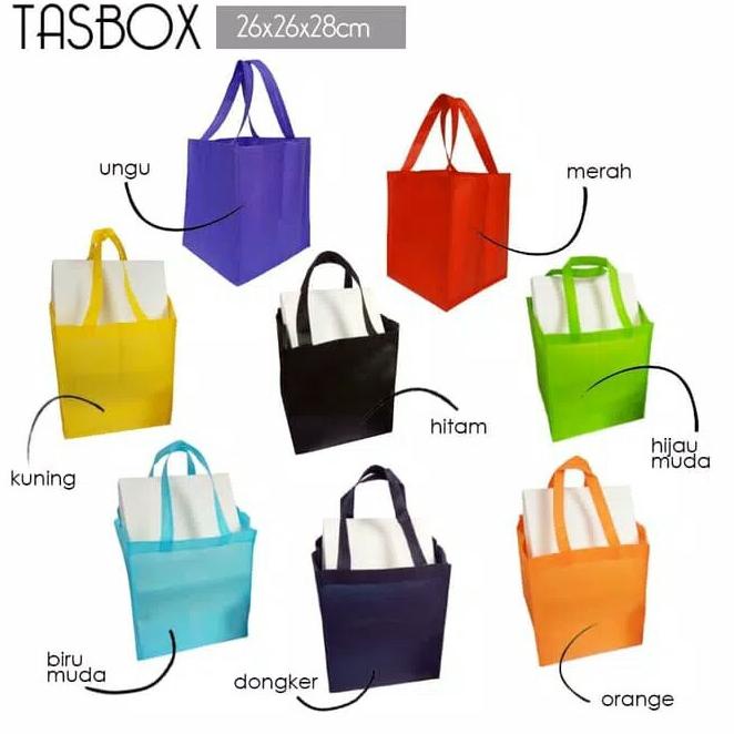 

Cuci gudang / YKR0D Tas Spunbond Kotak 26x26x28cm pink fanta Goodiebag //Produk