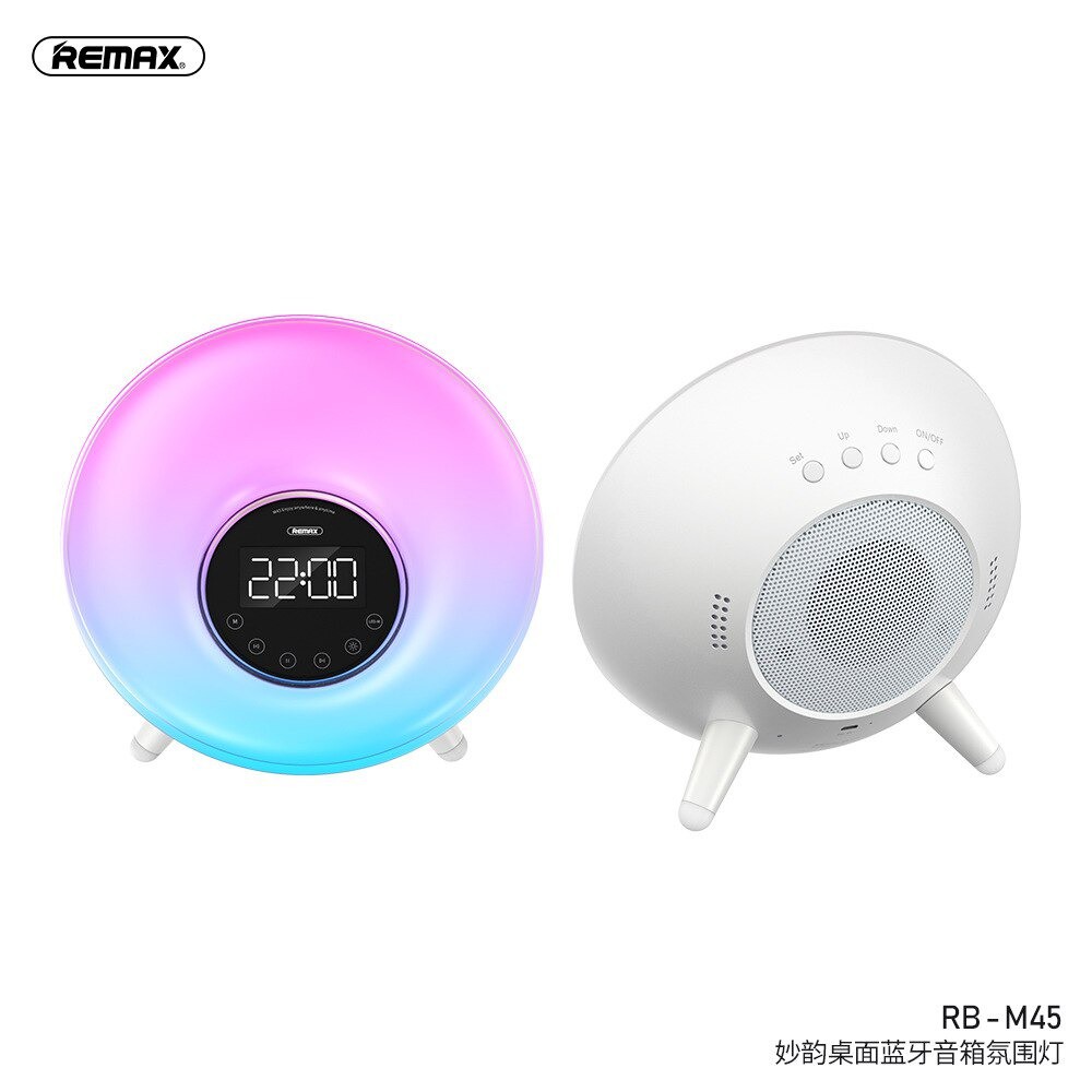 REMAX RB-M45 Desktop Ambient Light Fashion Bluetooth Speaker - BT Speaker dengan Lampu Interaktif