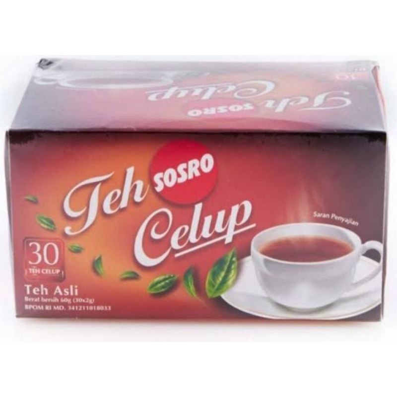 

TEH CELUP KOTAK SOSRO 30 × 2 GRAM ISI 30