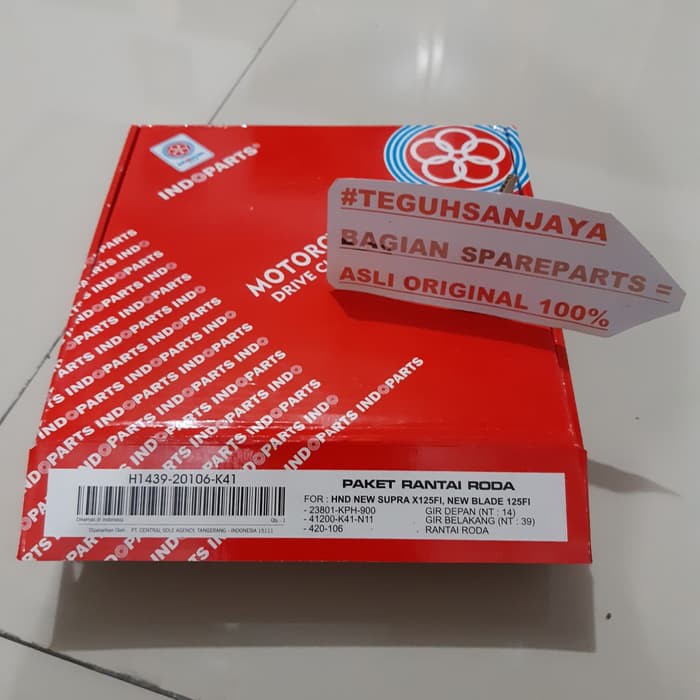 gir set / gear set new supra x125fi, new blade 125fi asli indoparts
