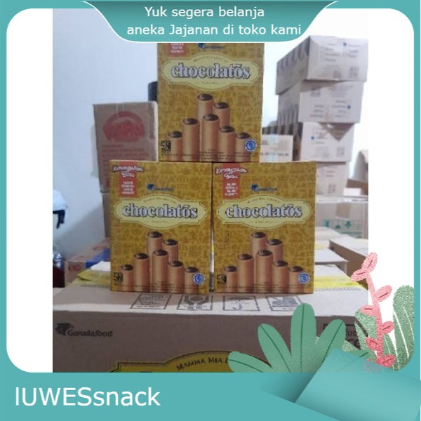 

chocolatos isi 24pcs-jajan coklat-makanan ringan-jajanan anak-jajan jadul-coklat roll