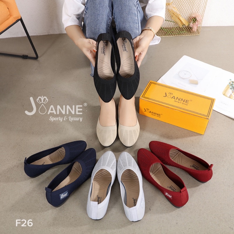 RESTOCK! [ORIGINAL] JOANNE FlyKnit Flat Shoes Sepatu Wanita #F26