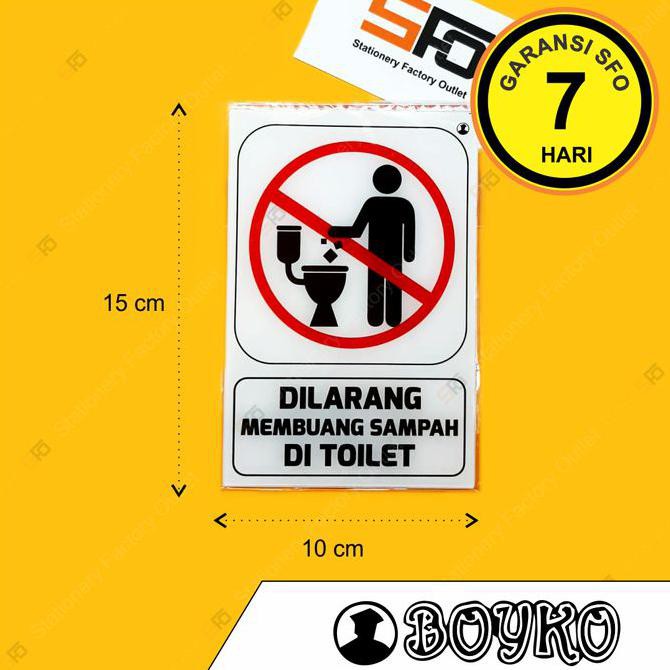 Monggo Akrilik Dilarang Membuang Sampah Di Toilet Acrylic Sign 15cm X 10cm Shopee Indonesia