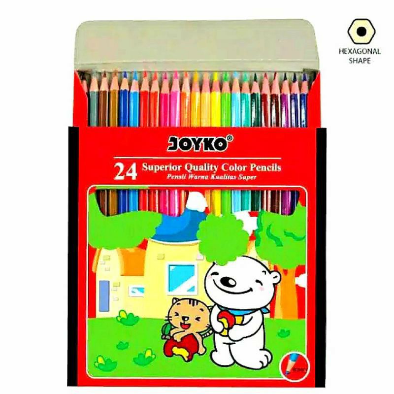 

Pensil warna Joyko 24 Warna kayu alat mewarnai tulis sekolah kado ultah ulang tahun anak