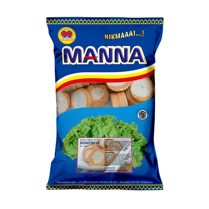 

N [FROZEN FOOD GOMANNA] SUSHI ROLL IKAN (DOREMON) ISI 40 (500GR) MAKANAN INSTAN SOSIS BPOM HALAL