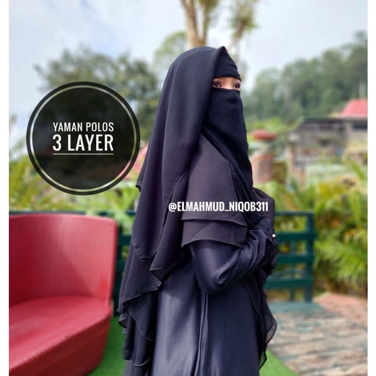 ❣️kayyisa exclusive❣️YAMAN PURDAH POLOS MASTUROH 3 LAYER 3 LAPIS PURDAH YEMEN SIFON SILKY CHIFON