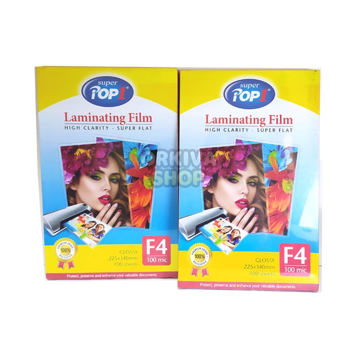 

Laminating Film Glossy Folio 100 mic Super Pop 1 (100 sheets)