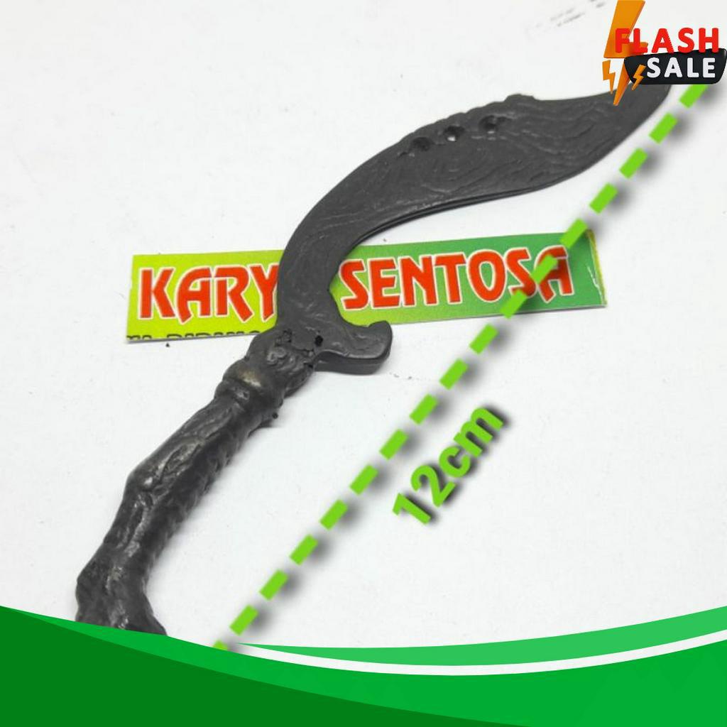 PROMO MENARIK Barang Antik Kujang Mini warna Perunggu 12cm