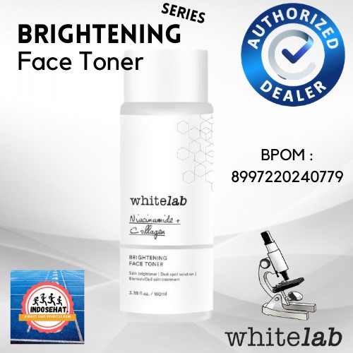 WHITELAB Brightening Series Face Toner - Toner Pembersih Pemutih Pencerah Pelembab Kulit Wajah