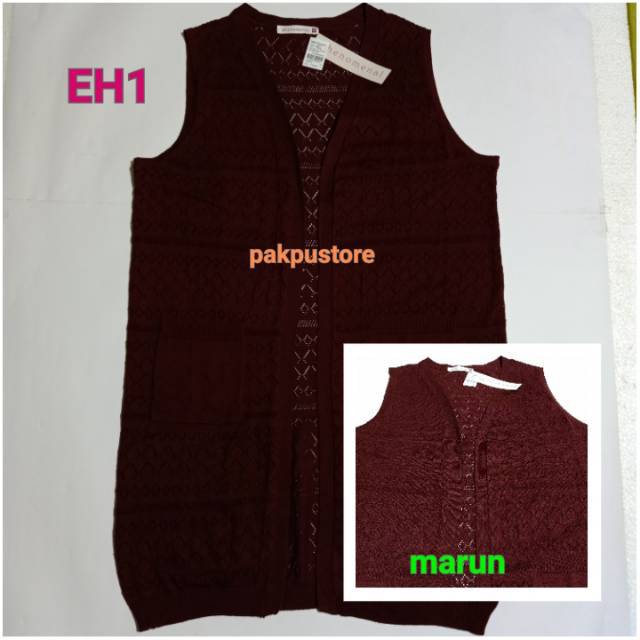 Cardigan Rajut Sleeveless Merek Phenomenal Branded Original