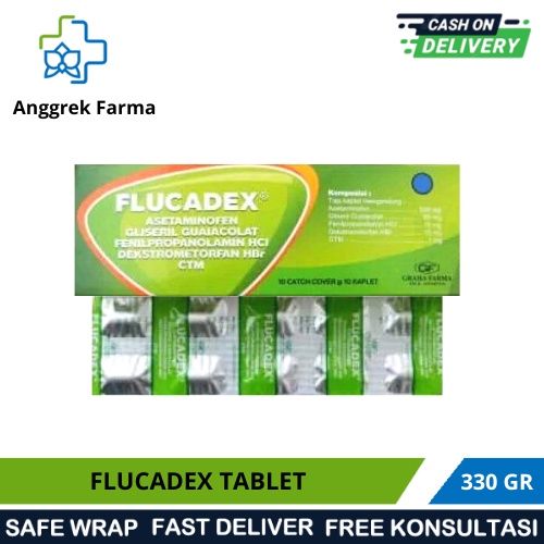 FLUCADEX TABLET/OBAT BATUK FLU/OBAT BATUK TABLET DEWASA/MERINGANKAN GEJALA FLU DISERTAI BATUK