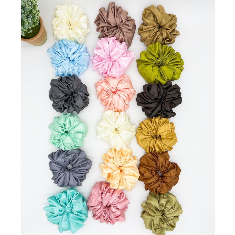 Ikat Rambut Scrunchie Satin Glossy / Scrunchie / Ikat Rambut Cepol Hijab