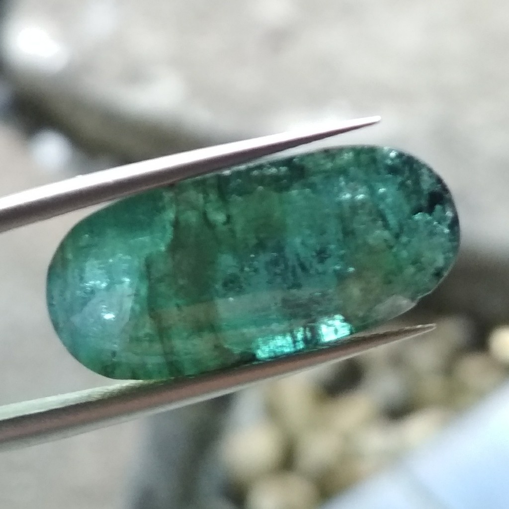 Ct 9.35 Natural Green Tourmaline Transpatent None Comment Memo