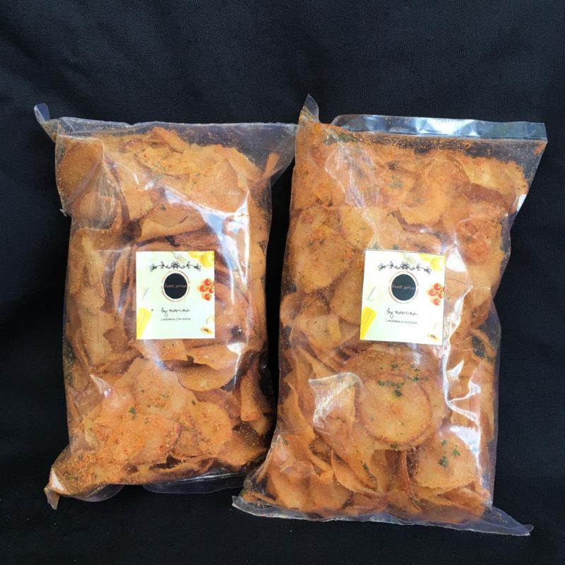 

keripik singkong daun jeruk (pedas Jingkar)