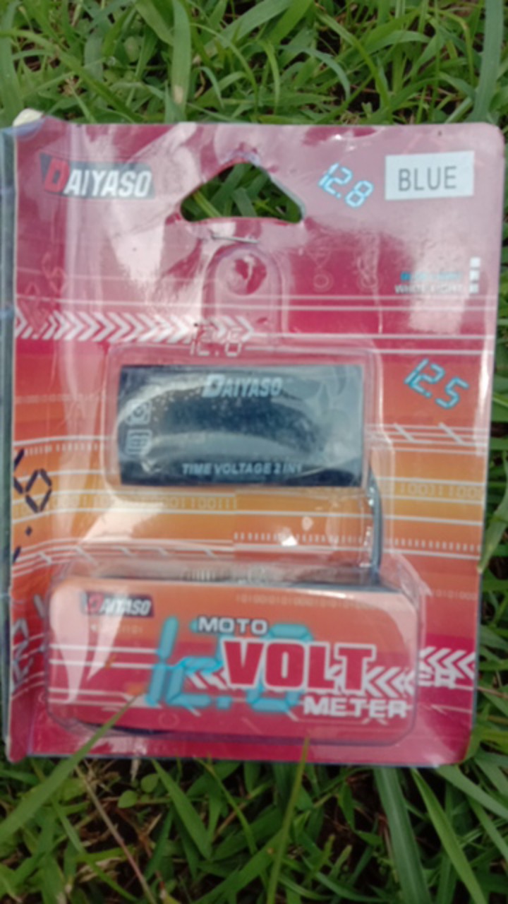 Voltmeter Jam Digital Waterproof 2 In 1 Volt Meter Led Accu Aki Motor