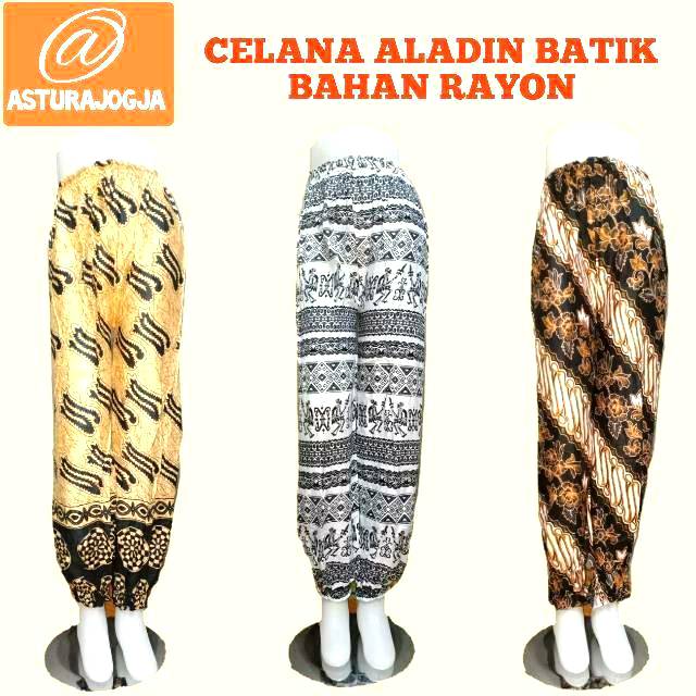  celana  ALADIN panjang motif etnik  celana  rayon wanita 