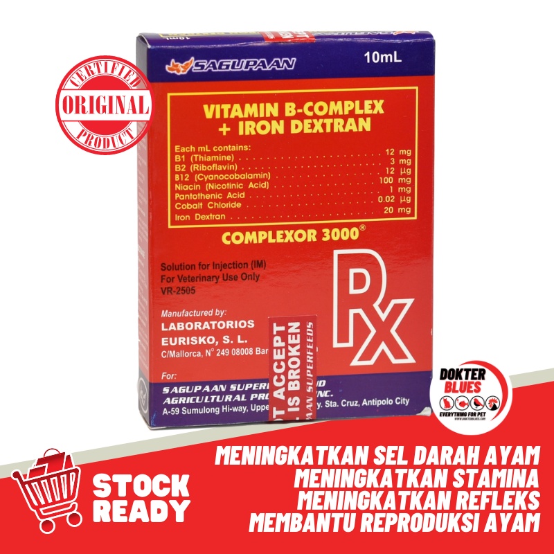 Doping Ayam COMPLEXOR 3000 Obat Vitamin Multivitamin Ayam Pisau Taji | 10ml