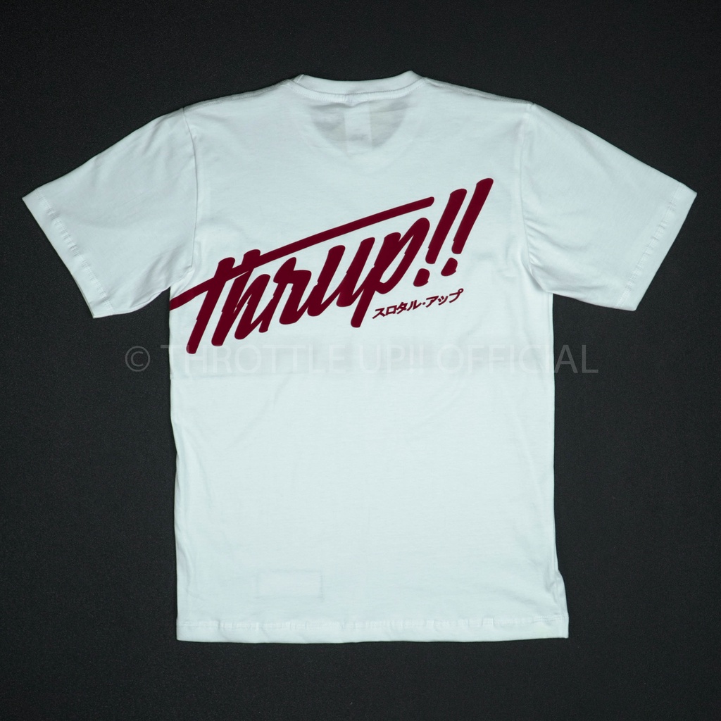 kaos &quot;SMPLYCTY of 22&quot; Tshirt Red on White - THROTTLE UP!!