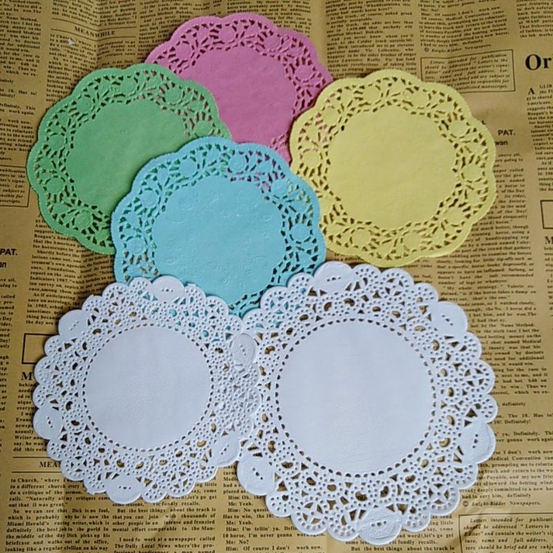 

5 lembar Doilies paper dollies doyleys tatakan alas hias jurnal deco