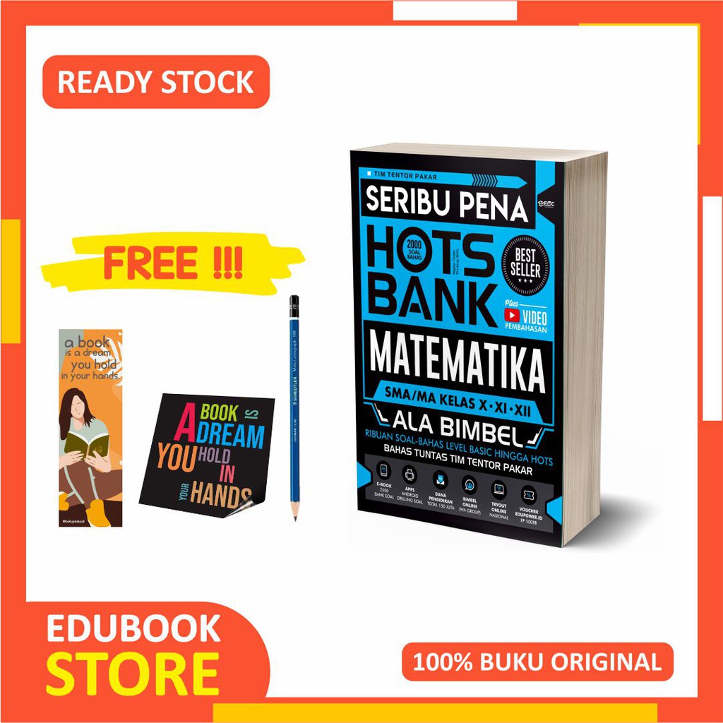 

MATEMATIKA SMA SERIBU PENA HOTS BANK BEST SELLER - EMC - (BONUS PENSIL 2B, BOOKMARK, STIKER)