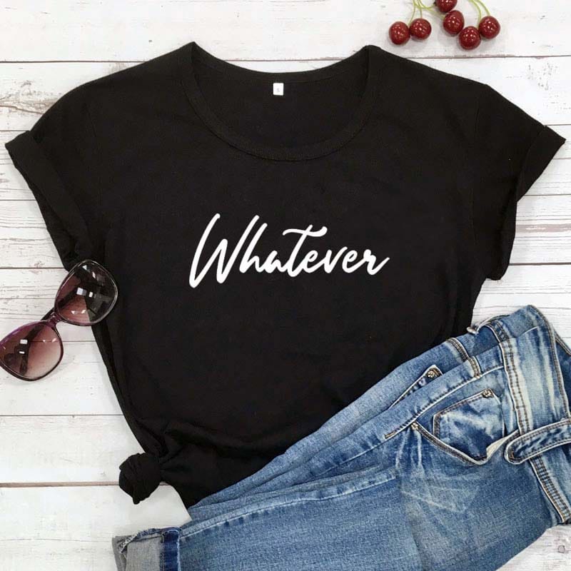 MYSTIQUE.ID-BAJU KAOS WHATEVER T-SHIRT LUCU DAN AESTHETIC