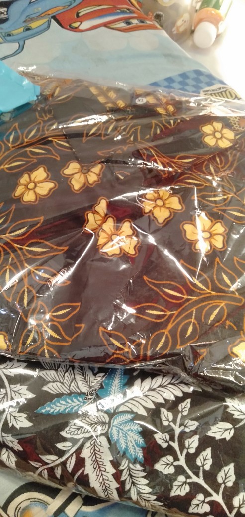 Batik Couple Keluarga Sania Ruffle Ori Ndoro Jowi Dnt Sogan Motif Blarak Biru