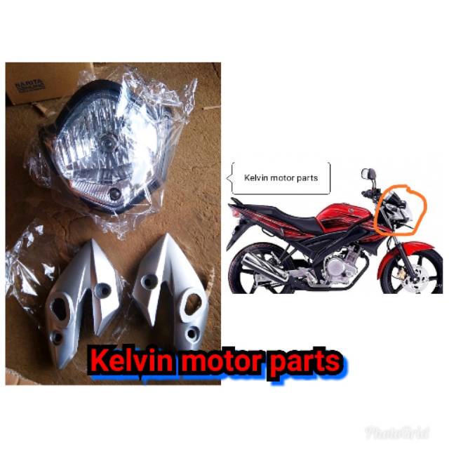 Lampu depan plus kupingan lampu vixion old 2012