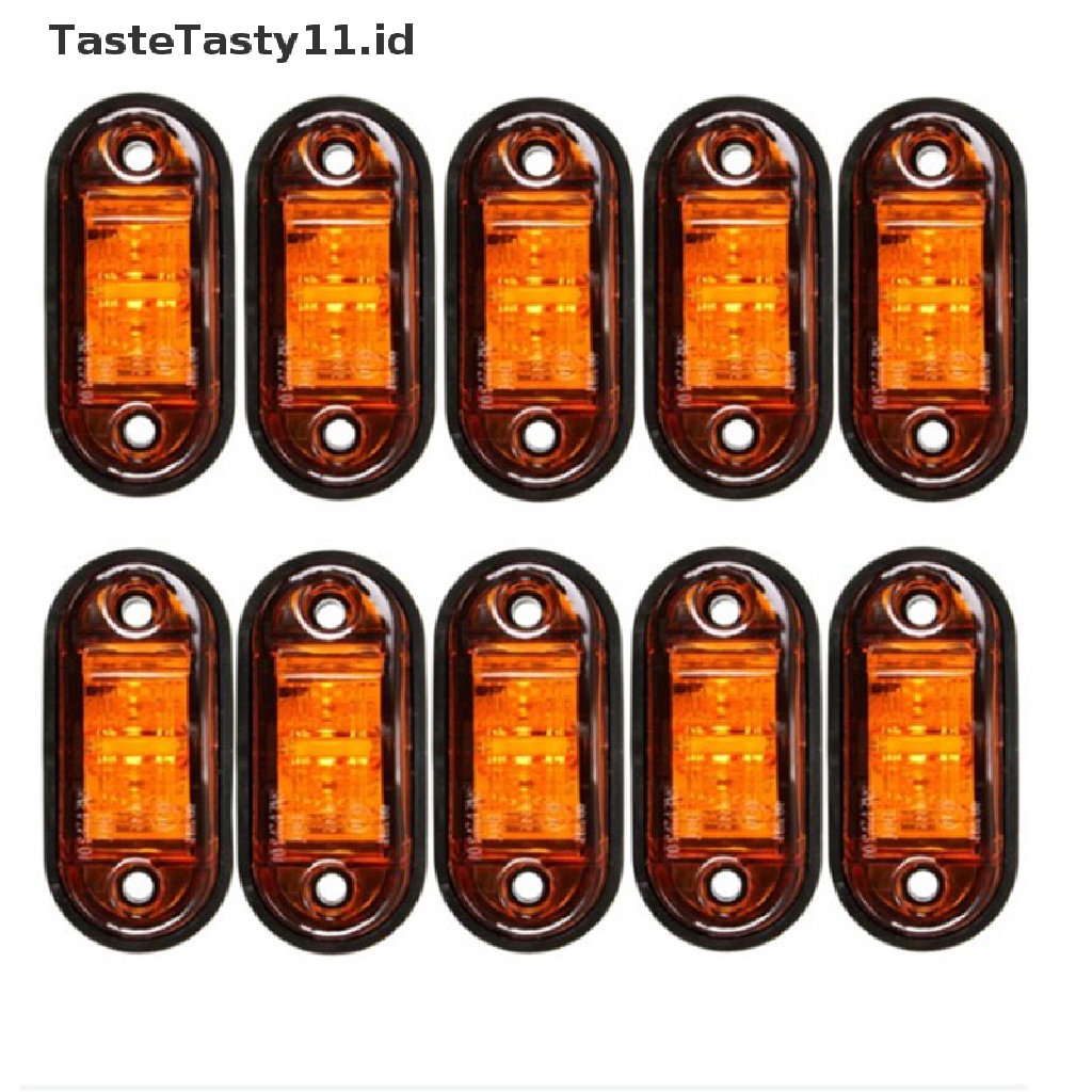 10 Pcs Lampu 2 LED 12V / 24V Universal Untuk Mobil Truk Trailer