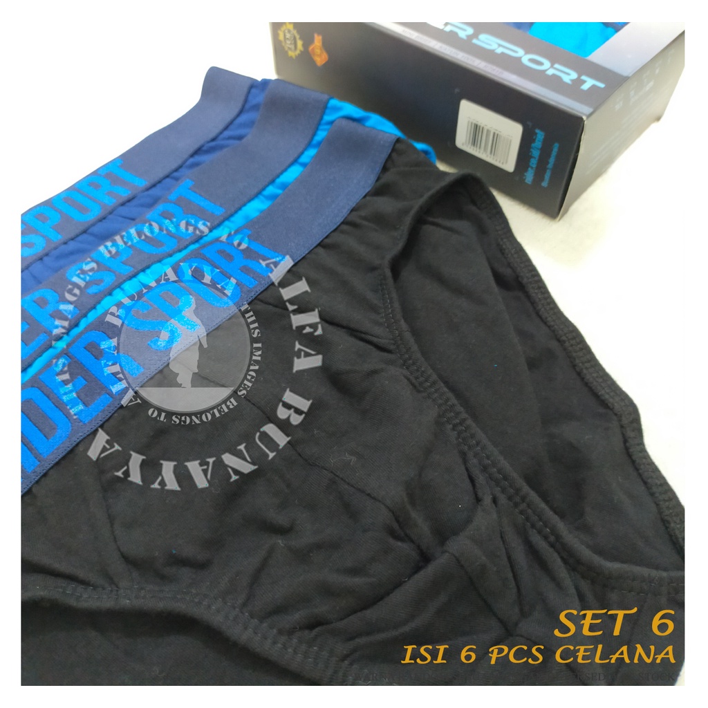 3 Celana Dalam Pria RIDER SPORT BRIEF R781B - CD Dewasa - Remaja - Katun