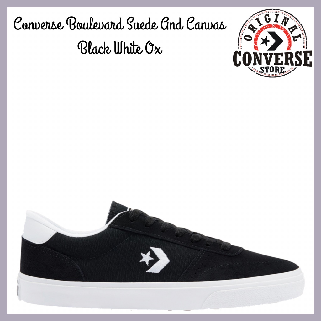 ORIGINAL CONVERSE BOULEVARD SUEDE CANVAS BLACK WHITE Ox 170082C MENS