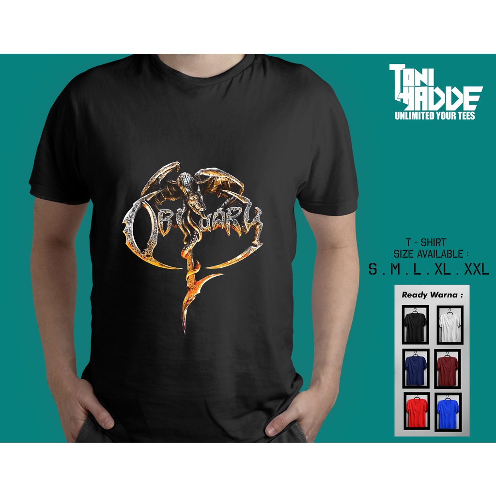 Kaos Obituary / Obituary Dragon Snake / Kaos Baju Music Band Rock Metal