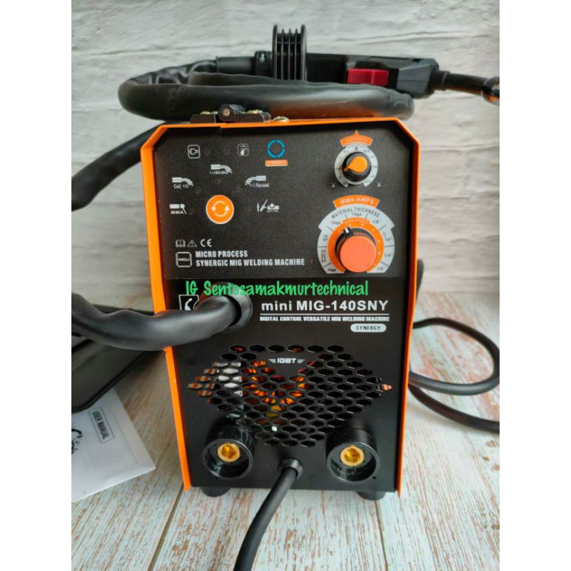 BLACKFOOT MIG 140 Inverter Trafo Las Mini Synergy CO2 Tanpa Gas