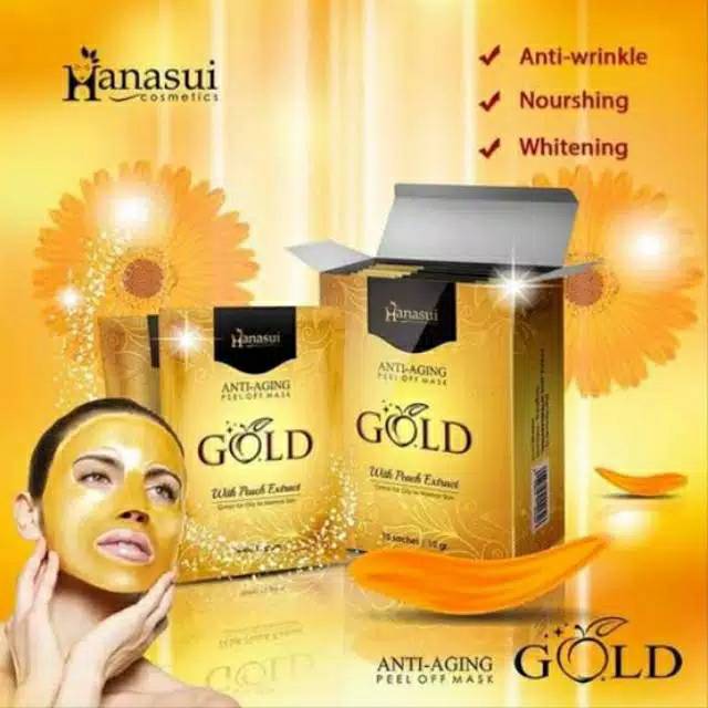 Hanasui gold / masker gold / masker wajah hanasui