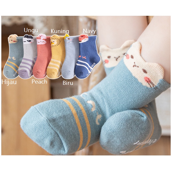 Kaos Kaki Bayi Anak Motif Animal / Kaos Kaki Anak Motif Lucu