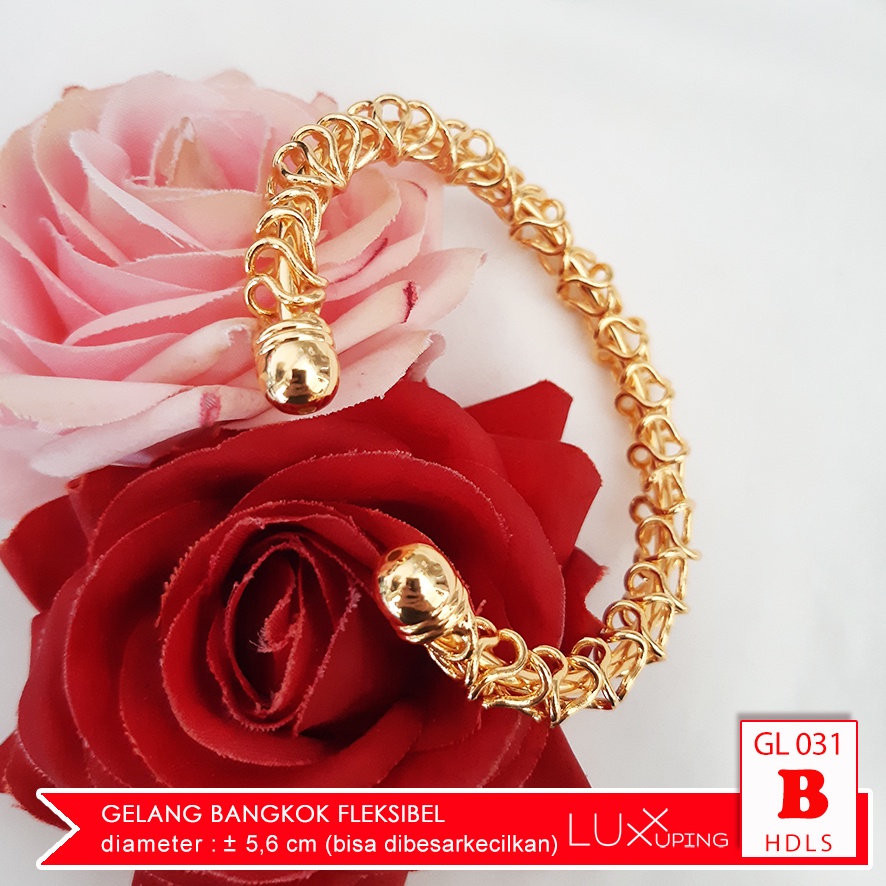 GL 031 Gelang Bangkok Dewasa Laris Perhiasan Emas Imitasi Mata Zirkon Gelang Xuping Gelang Bangle Cenel Gelang Tangan Xuping Murah Luxx Xuping