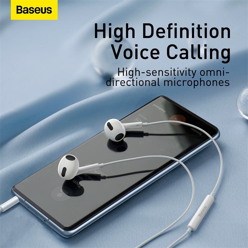 Baseus H17 Headset Handsfree Encok Jack 3.5mm Wired Earphone MIC