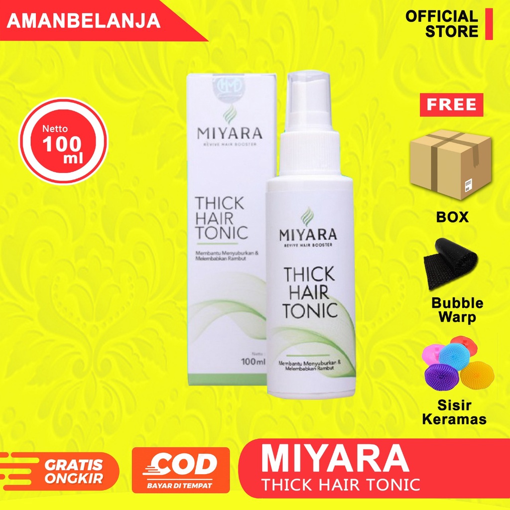 ORIGINAL MIYARA THICK HAIR TONIC - PERAWATAN RAMBUT RONTOK PENUMBUH RAMBUT &amp; VITAMIN RAMBUT