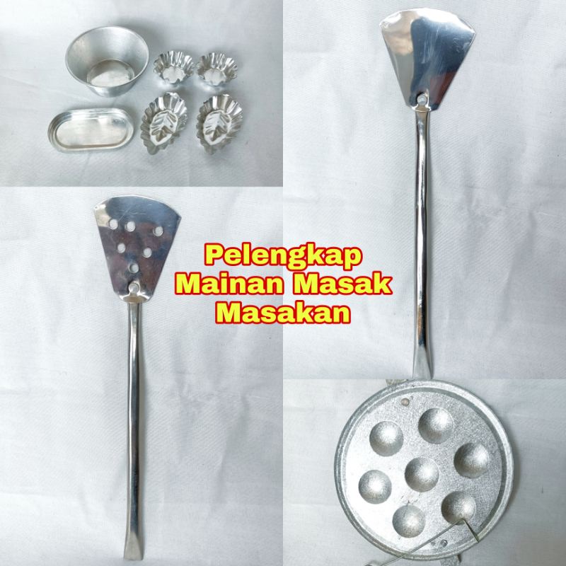 Mainan Alat Masak Anak Murah Susuk Spatula Sutil Sodet Set Cetakan Kue Mini Cetakan Telur Mini Kitch