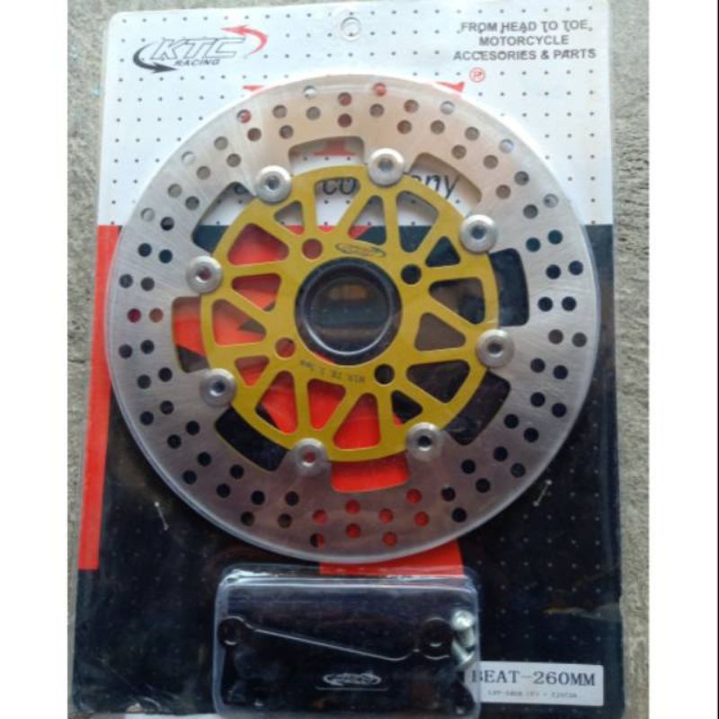 Disc brake KTC / piringan cakram KTC depan untuk motor vario 110 , vario 125 , vario 150 old , beat , new beat , beat street , beat pop , scoopy Ukuran piringan 260 mm