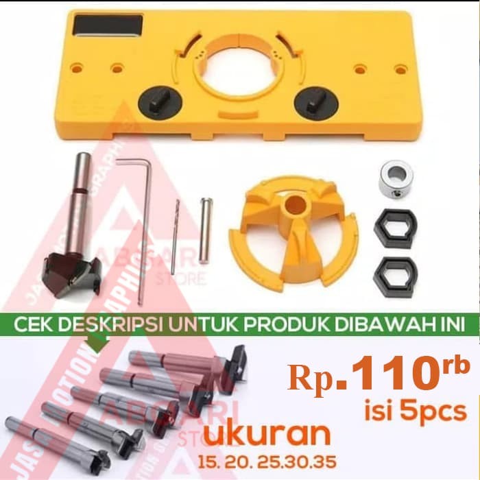 Hinge Jig Bor Engsel Sendok / Drill Guide / Panel Pintu