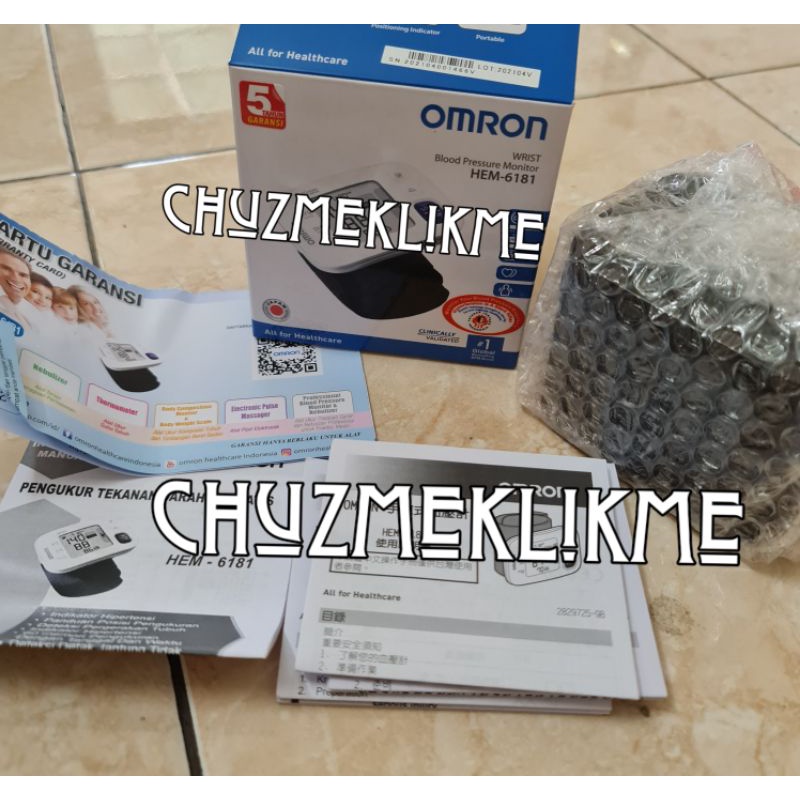Omron blood pressure monitor HEM-6181/Omron Wrist blood 6181/Alat tensi Omron 6181