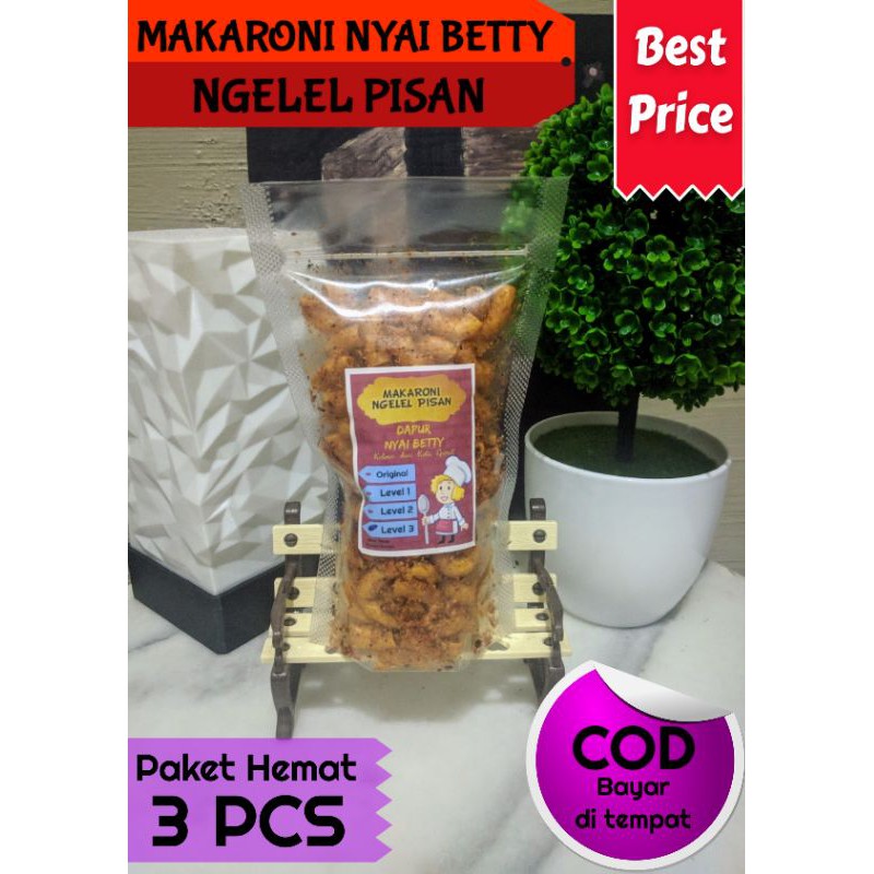 

MACARONI NGELEL PISAN PAKET 3 PCS|MACARONI NYAI BETTY|DAPUR NYAI BETTY