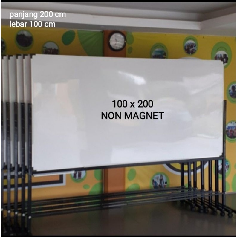 papan tulis sekolah whiteboard sekolah 100 x 200 cm